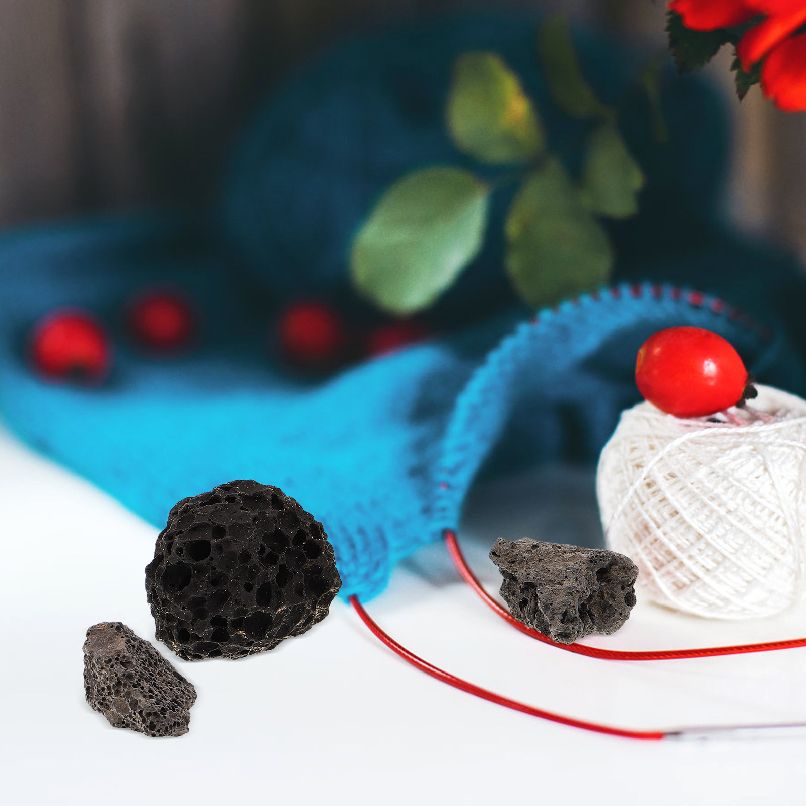 Aquarium Plant In Pot - Volcanic Rock Ornaments Natural Decorative Stone