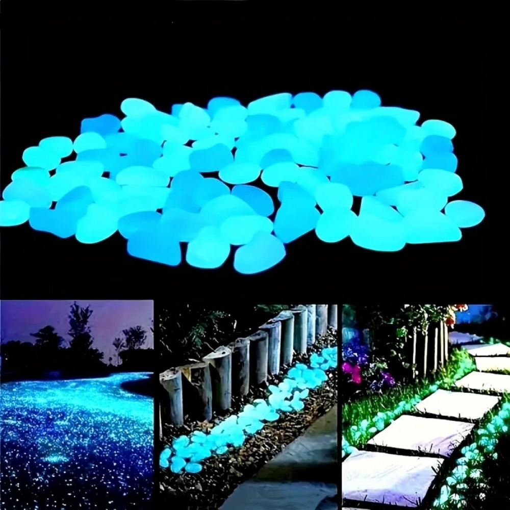100pcs Glow In The Dark Pebble - Aquarium Plant In Pot recensione e prezzo