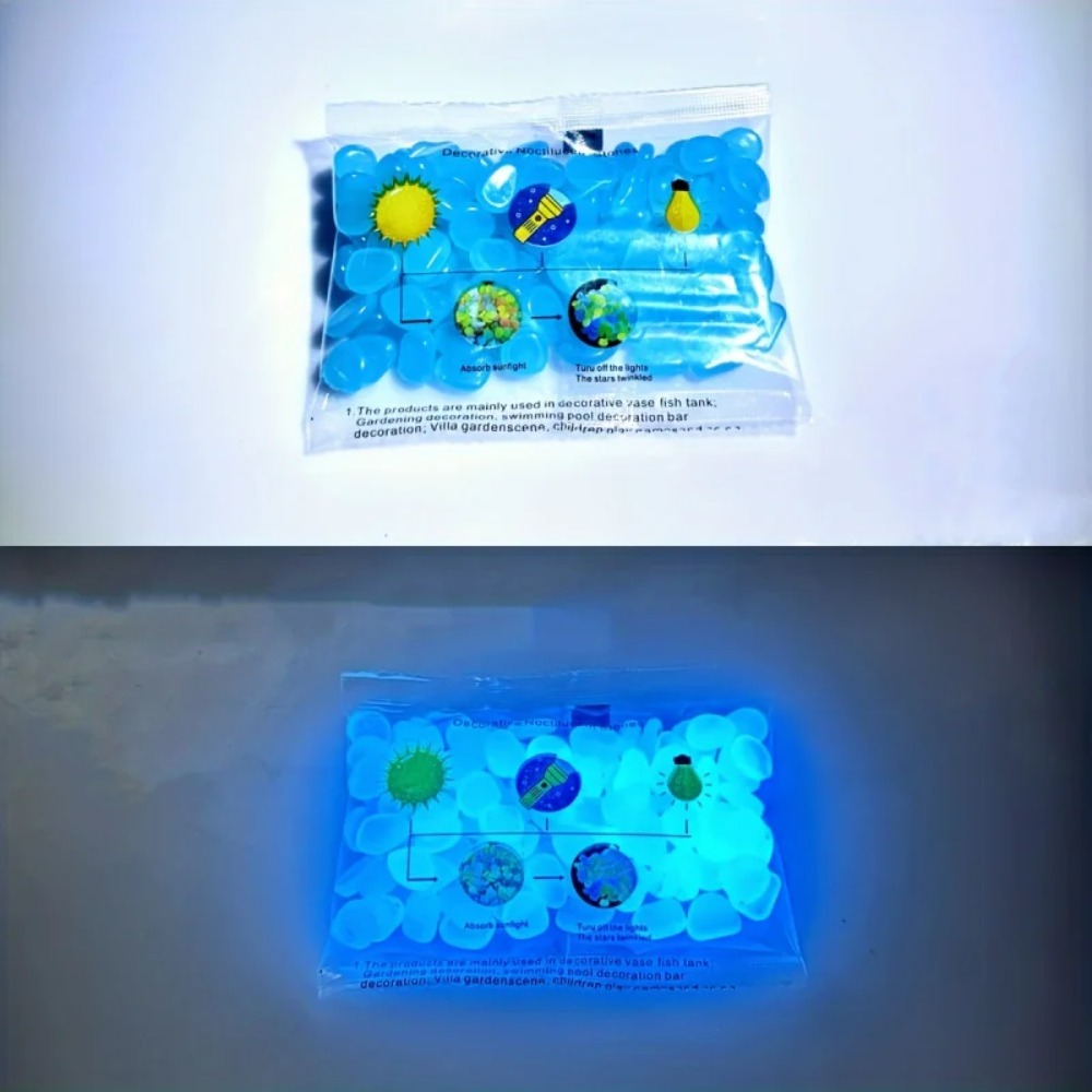 100pcs Glow In The Dark Pebble - Aquarium Plant In Pot recensione e prezzo