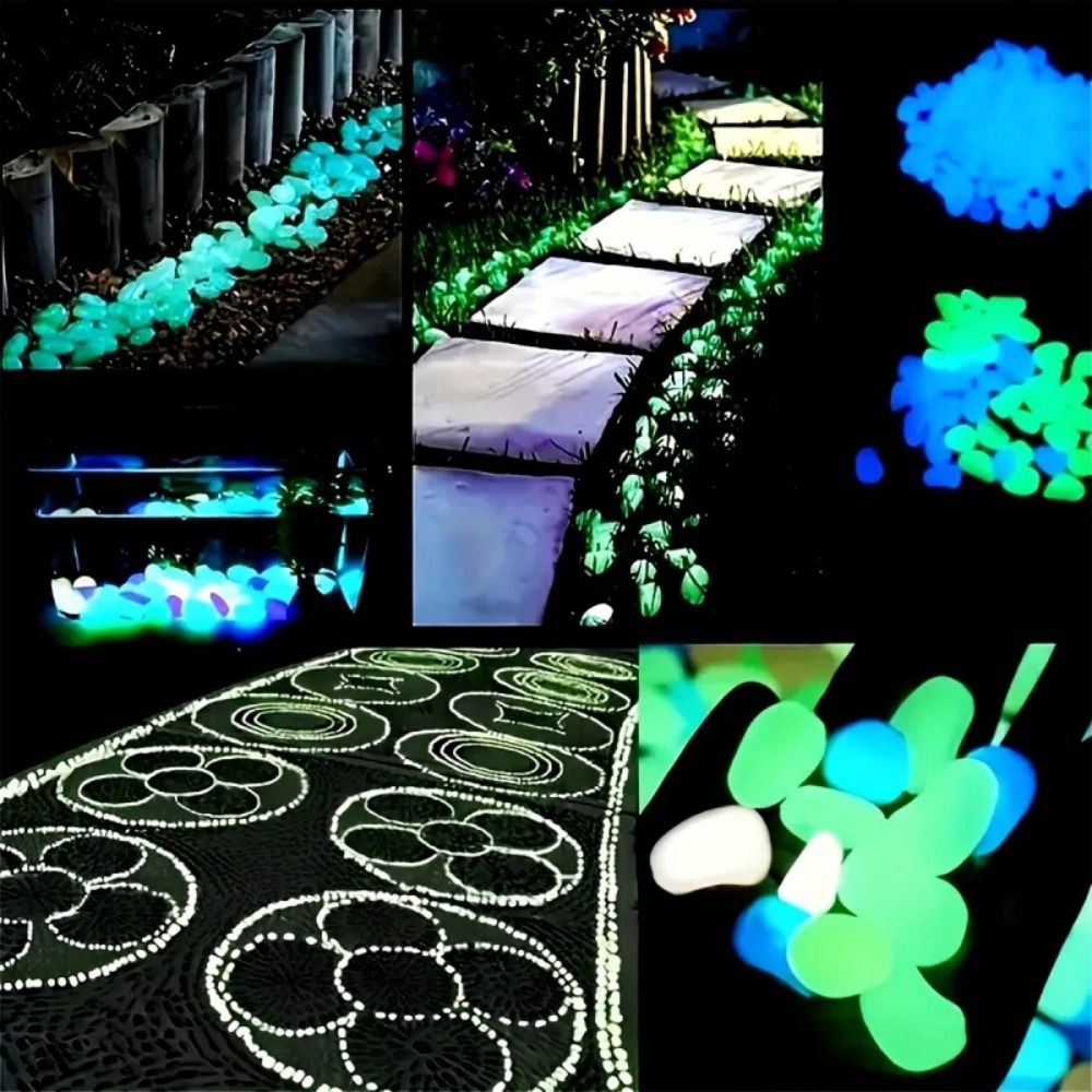 100pcs Glow In The Dark Pebble - Aquarium Plant In Pot recensione e prezzo